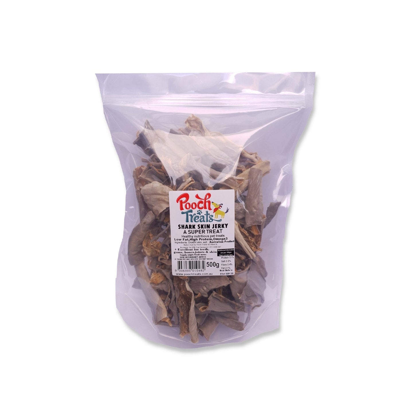 Pooch Treats Shark Skin Jerky Dog Treats 500g