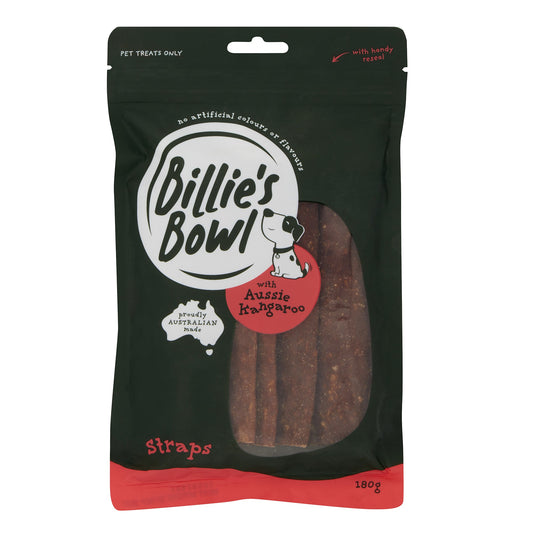 Billie's Bowl Straps with Aussie Kangaroo Dog Treats