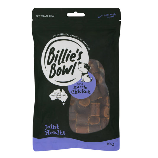 Billie's Bowl with Aussie Chicken Joint Support Dog Treats