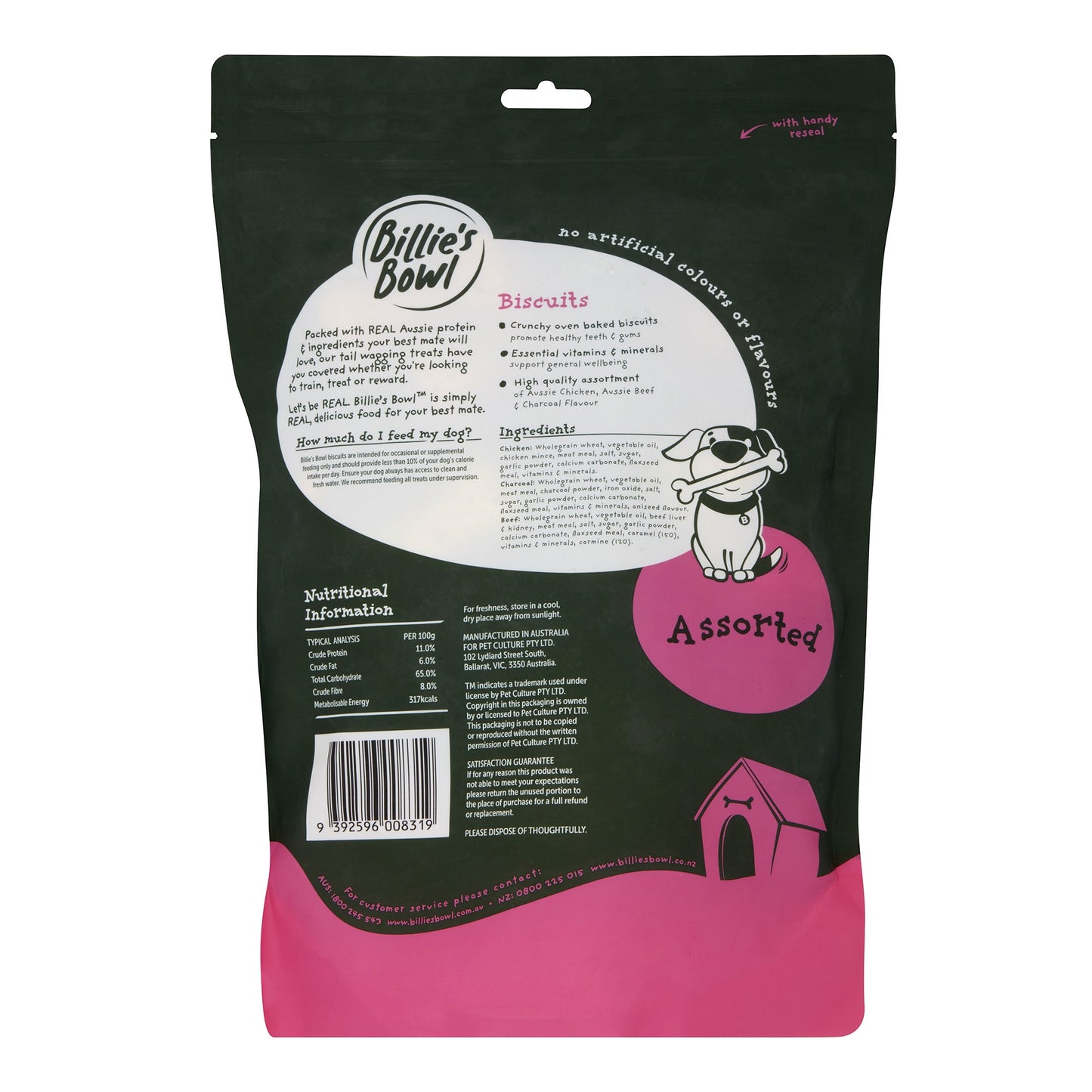 Billie's Bowl Assorted Biscuits Dog Treats