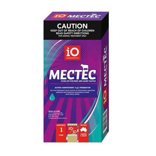 iO Mectec Ivermectin Pour On Worm & Parasite Livestock Treatment