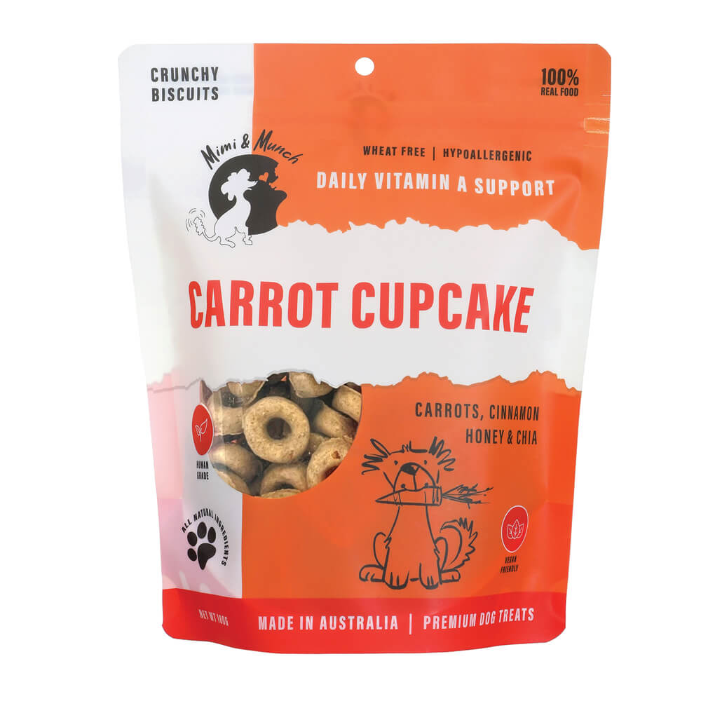 Mimi & Munch Carrot Cupcake Dog Treats 180g