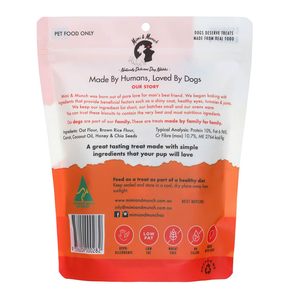 Mimi & Munch Carrot Cupcake Dog Treats 180g