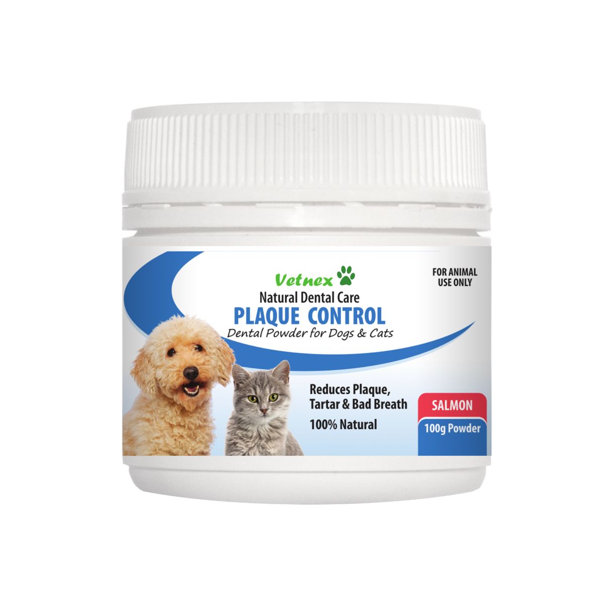 Vetnex Plaque Control Dental Powder (Salmon) for Dogs & Cats 100g