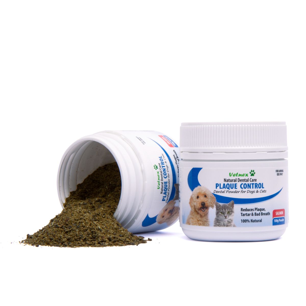 Vetnex Plaque Control Dental Powder (Salmon) for Dogs & Cats 100g