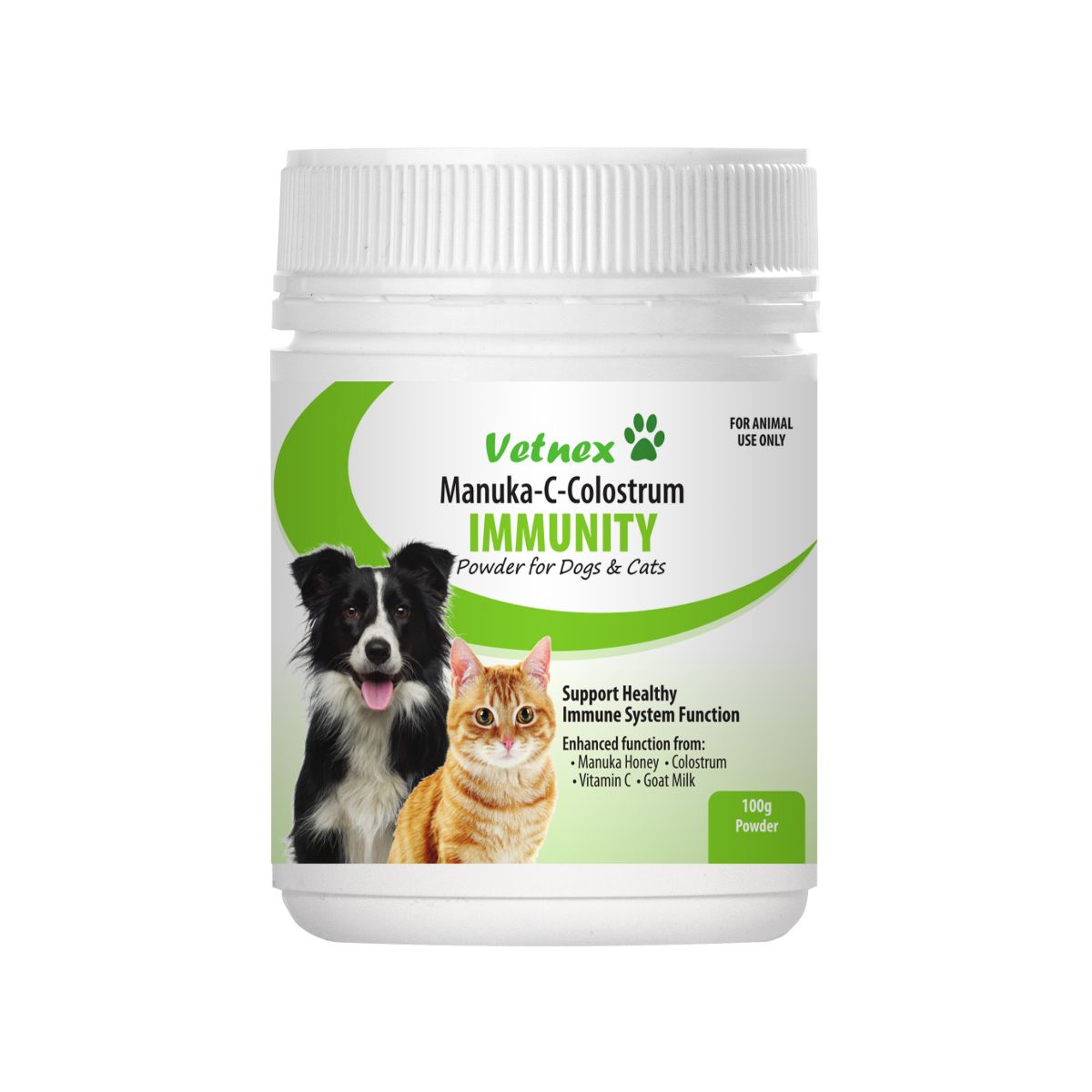 Vetnex Manuka-C-Colostrum Immunity Powder for Dogs & Cats 100g