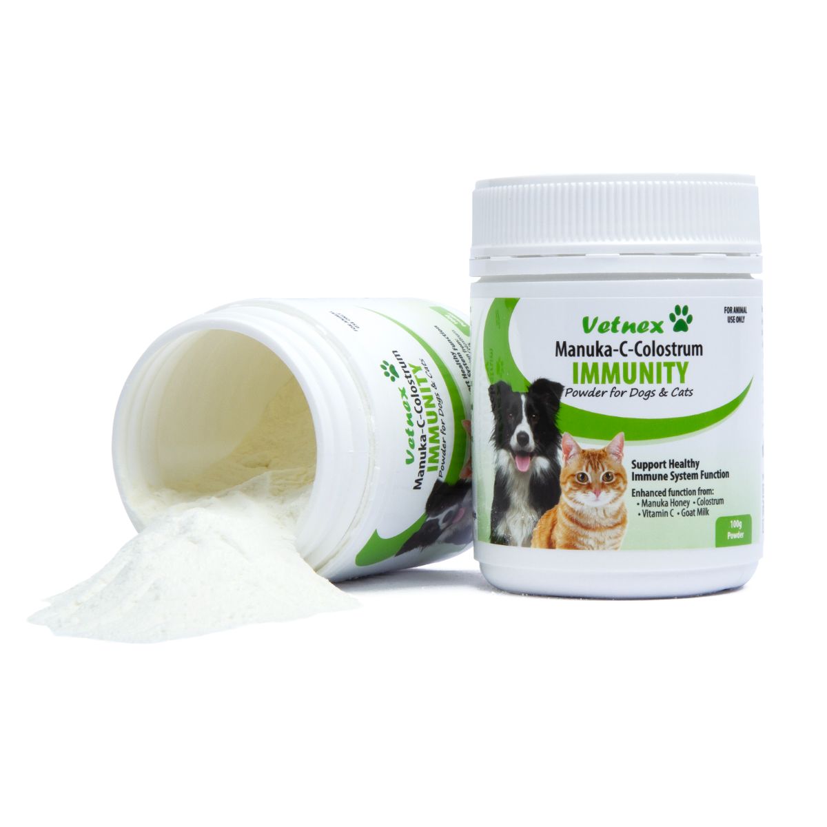 Vetnex Manuka-C-Colostrum Immunity Powder for Dogs & Cats 100g