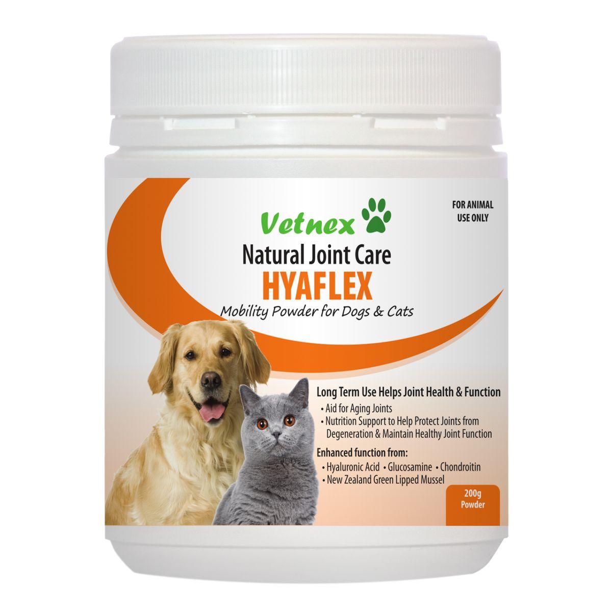 Vetnex Hyaflex Mobility Powder for Dogs & Cats 200g