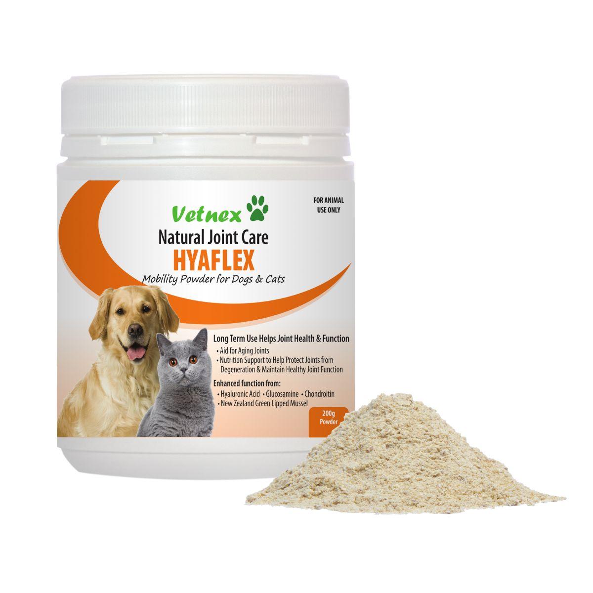 Vetnex Hyaflex Mobility Powder for Dogs & Cats 200g