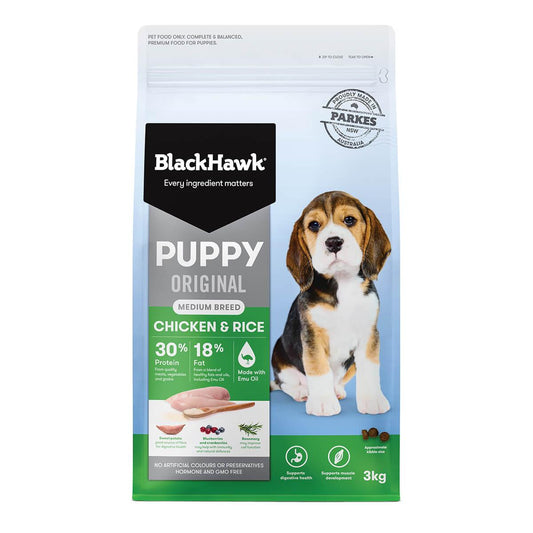 Black Hawk Medium Breed Chicken & Rice Puppy Dry Dog Food