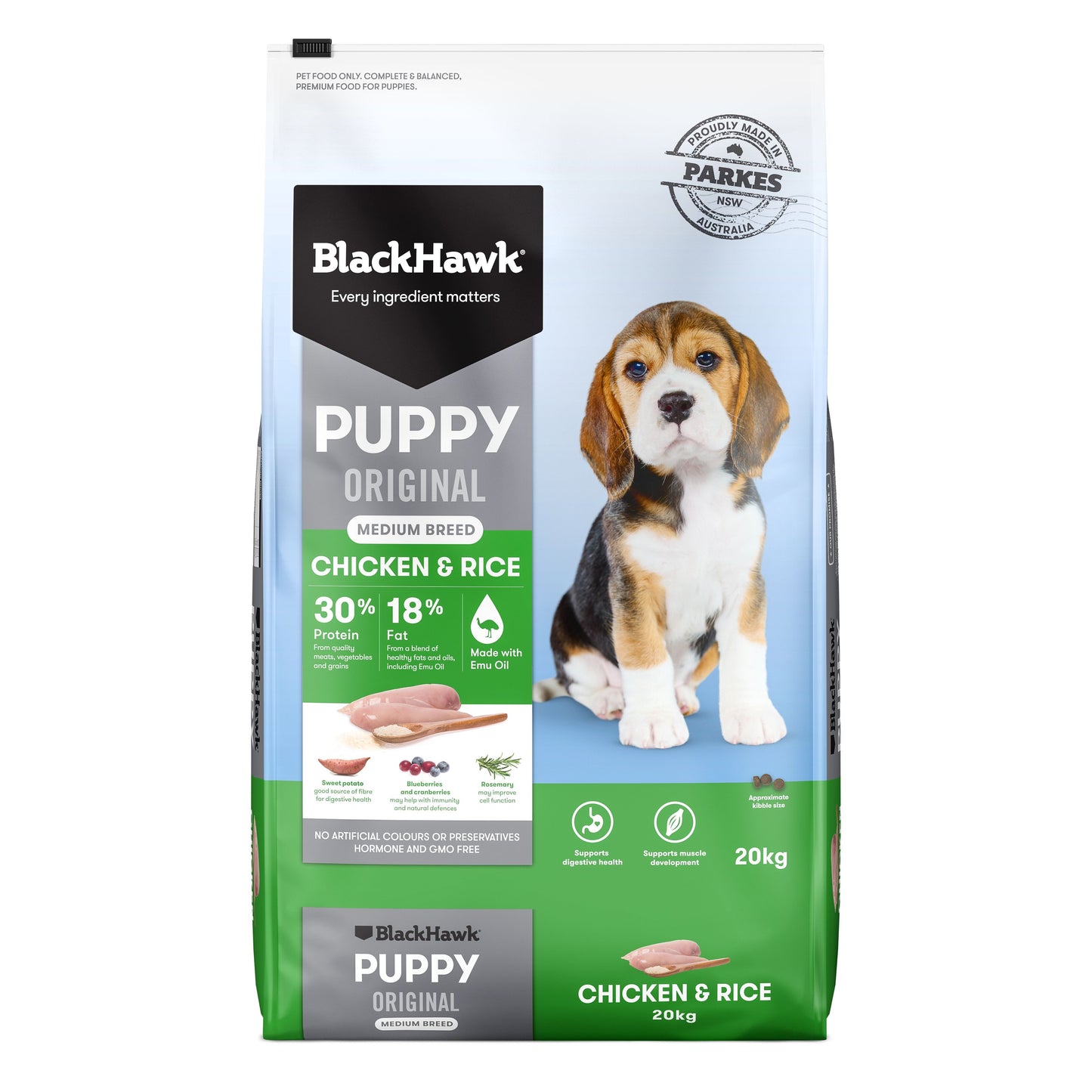 Black Hawk Medium Breed Chicken & Rice Puppy Dry Dog Food