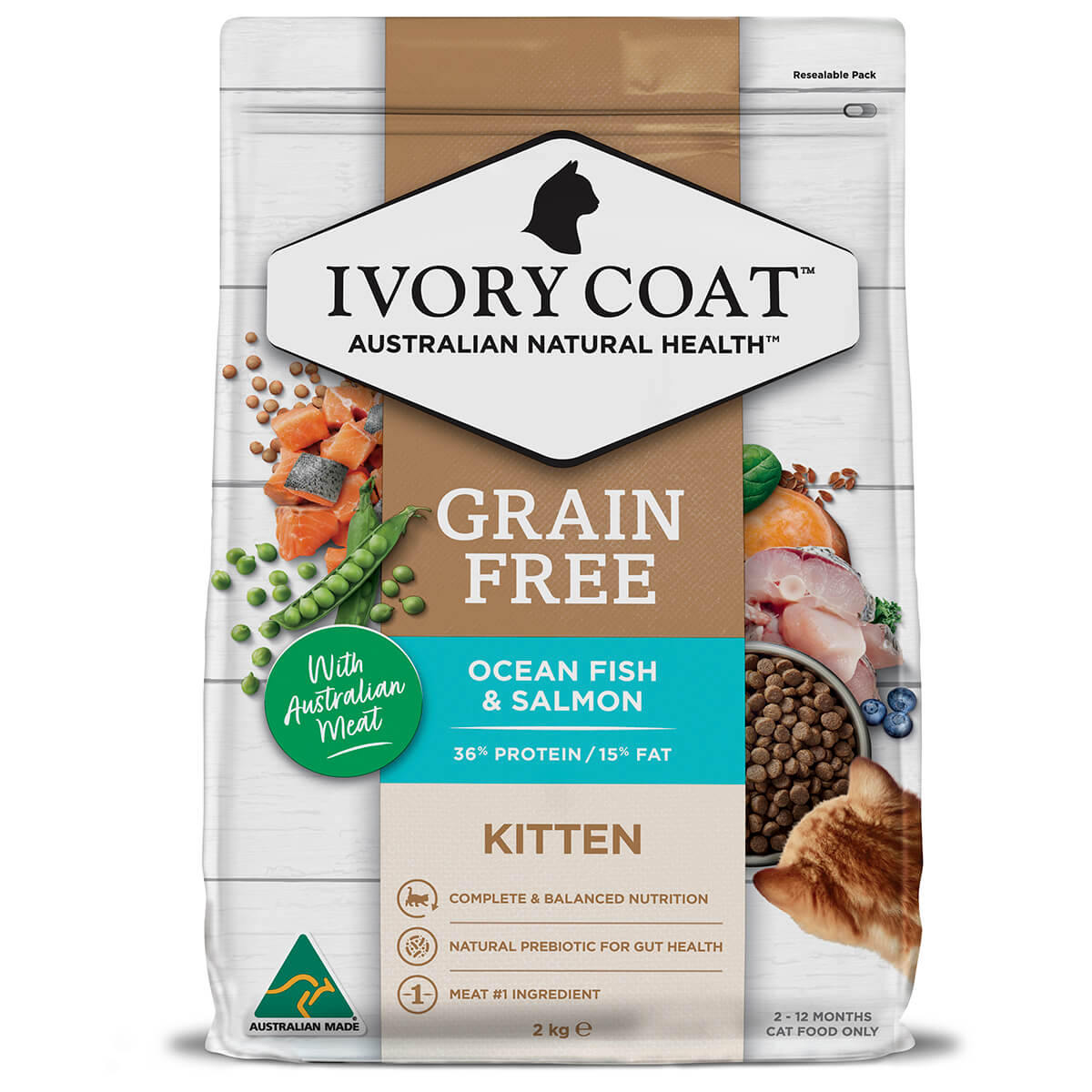 Ivory Coat Grain Free Dry Kitten Food Ocean Fish & Salmon