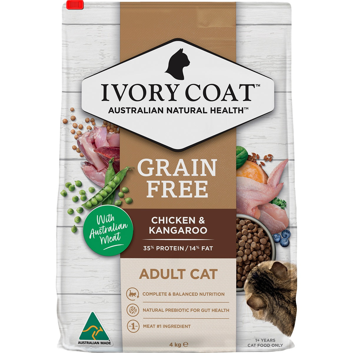 Ivory Coat Grain Free Indoor Adult Dry Cat Food Chicken & Kangaroo