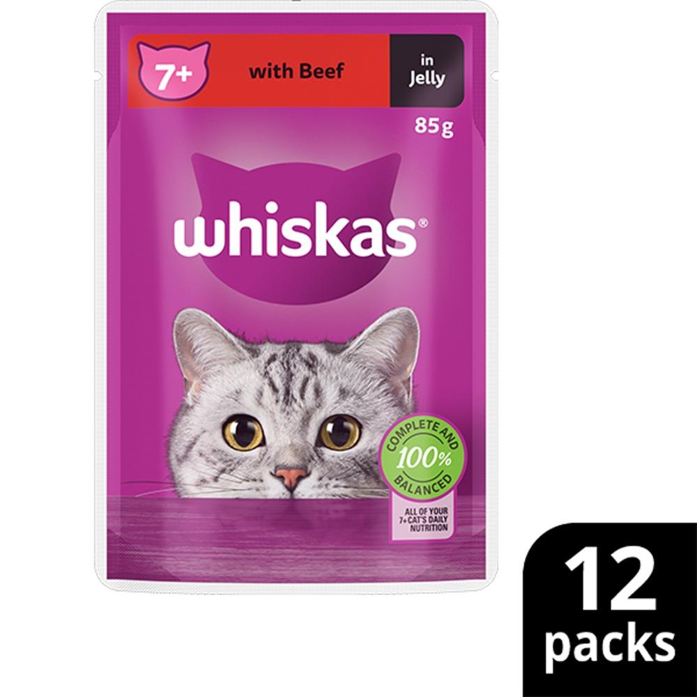 Whiskas Favourites Senior 7+ Years Mixed in Jelly Wet Cat Food 12x85g