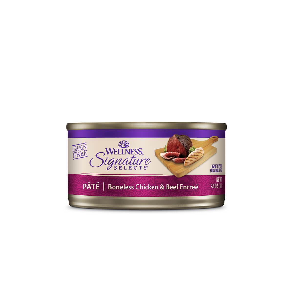 Wellness Core Signature Selects Boneless Chicken and Beef Entrée Pate Wet Cat Food 79g