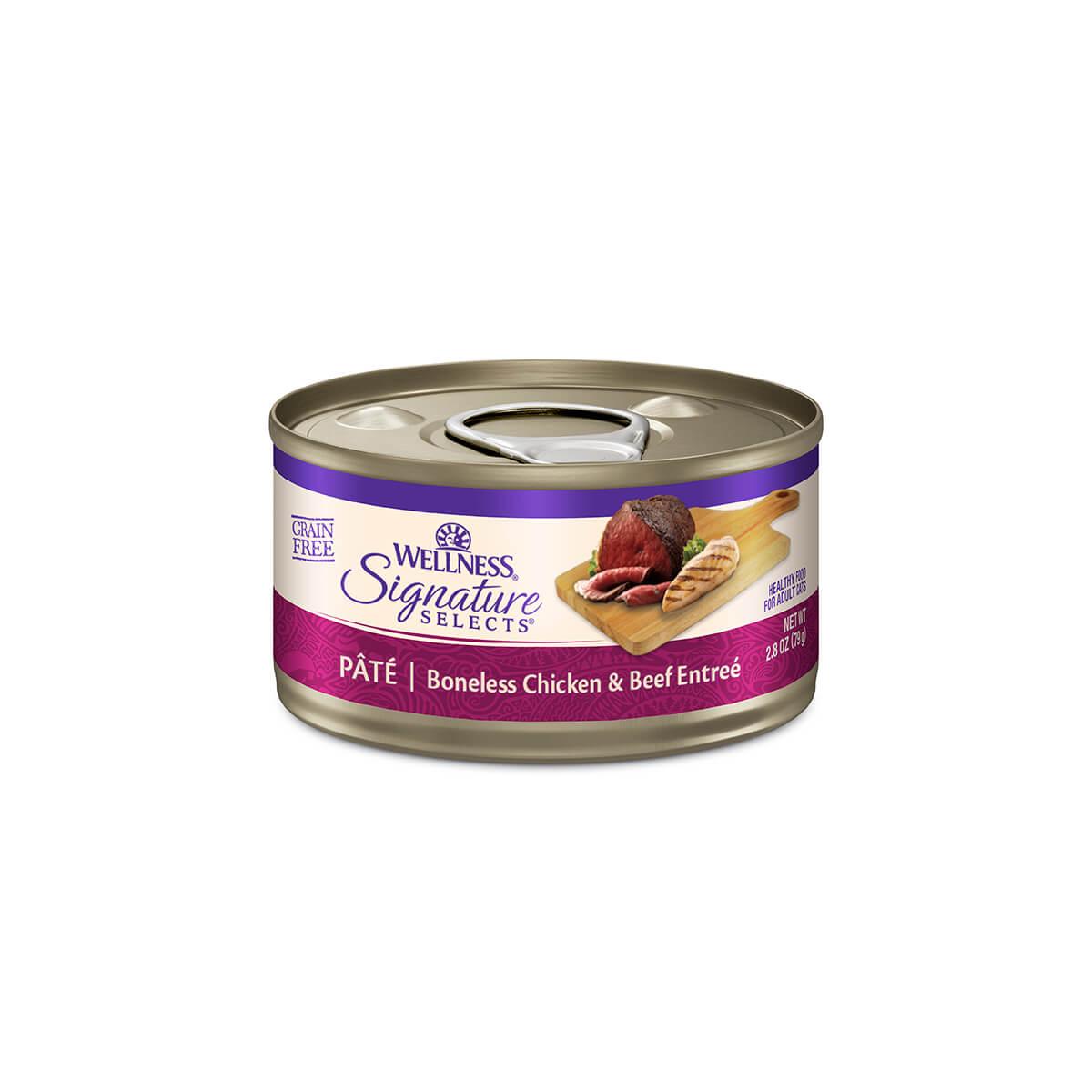 Wellness Core Signature Selects Boneless Chicken and Beef Entrée Pate Wet Cat Food 79g