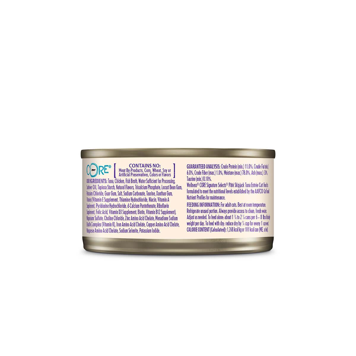 Wellness Core Signature Selects Skipjack Tuna Entrée Pate Wet Cat Food 79g