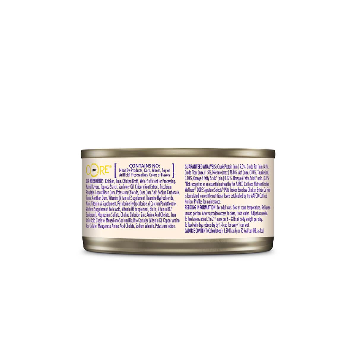 Wellness Core Signature Selects Indoor Boneless Chicken Entrée Pate Wet Cat Food 79g