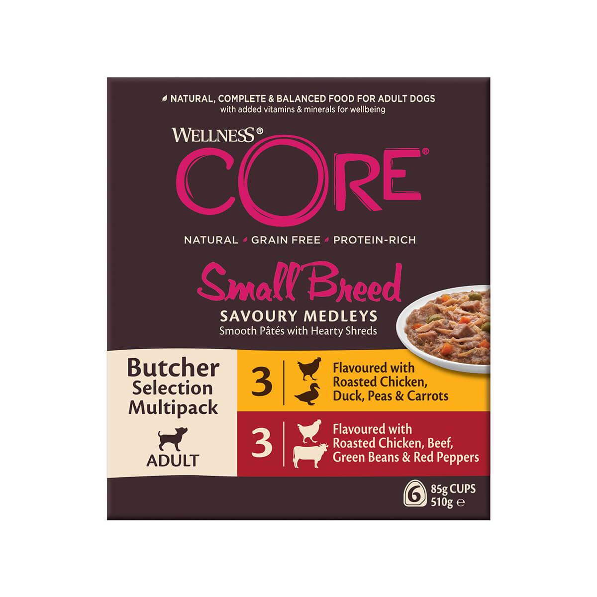 Wellness Core Savoury Medleys Butchers Selection Wet Dog Food Multipack 6 x  85g