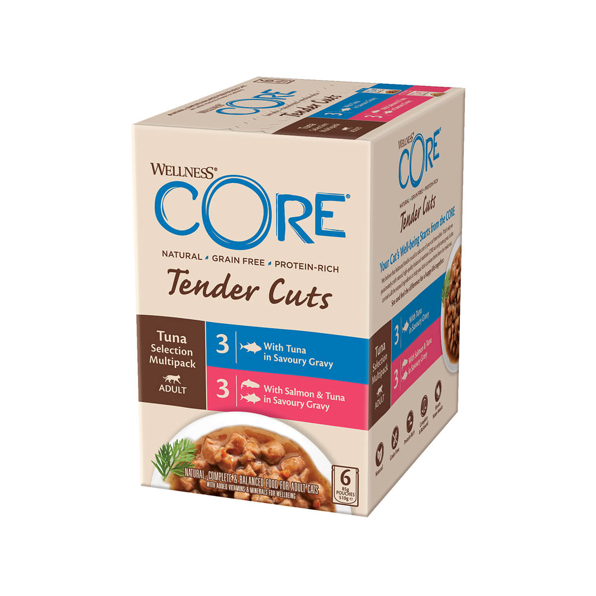 Wellness Core Tender Cuts Tuna Selection Multipack Wet Cat Food 6 x 85g