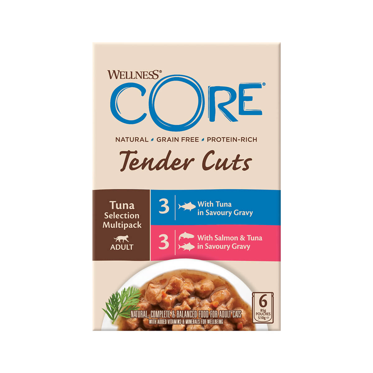 Wellness Core Tender Cuts Tuna Selection Multipack Wet Cat Food 6 x 85g