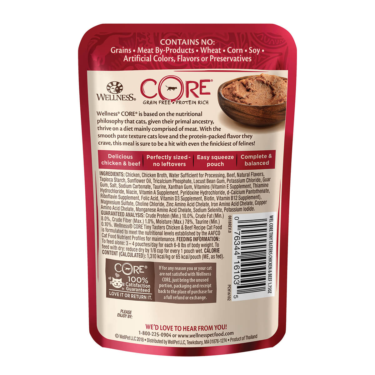 Wellness Core Tiny Tasters Chicken & Beef Pate Wet Cat Food