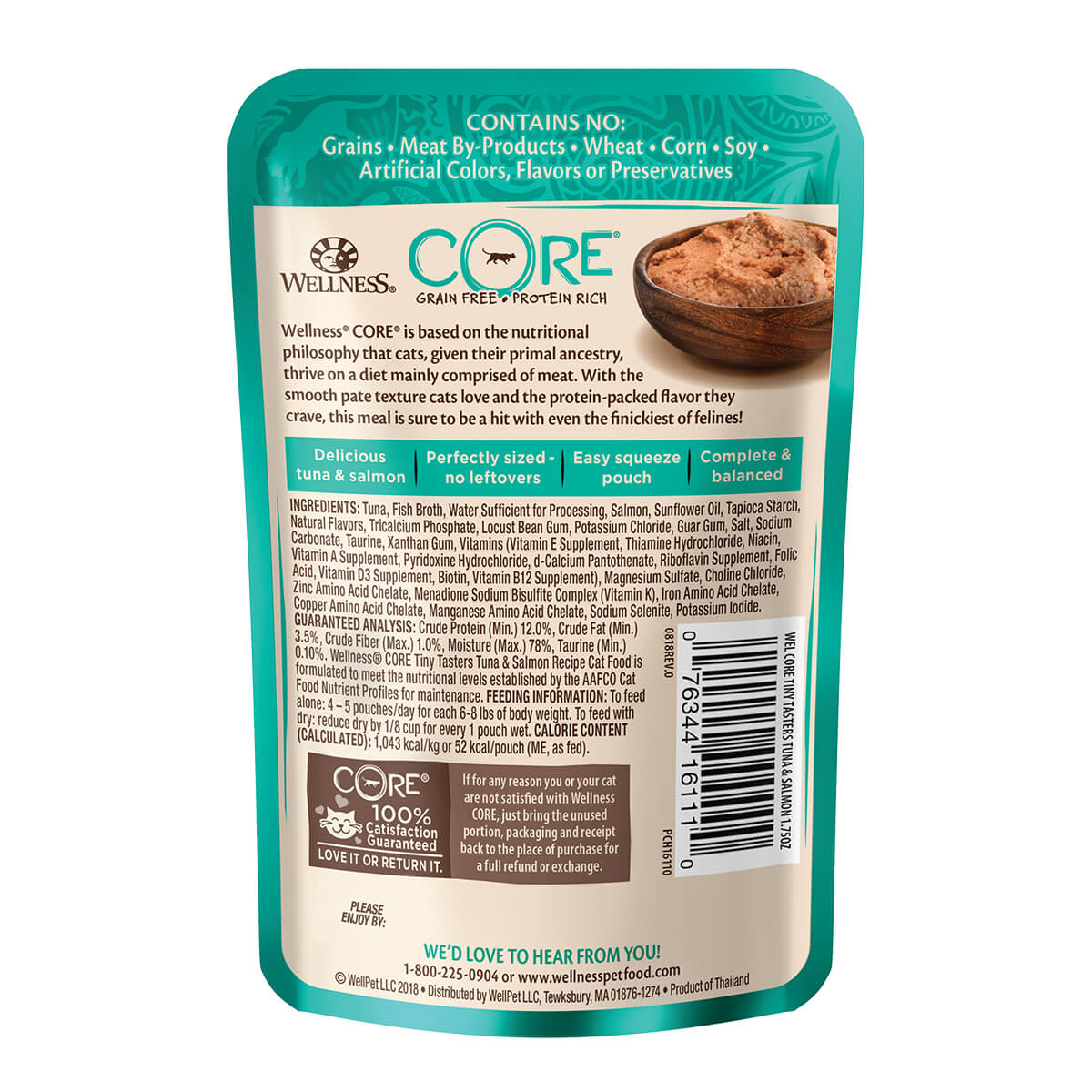 Wellness Core Tiny Tasters Tuna & Salmon Pate Wet Cat Food