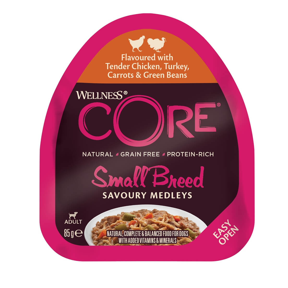 Wellness Core Savoury Medleys Flavoured With Chicken, Turkey, Carrots and Green Beans Wet Dog Food 8