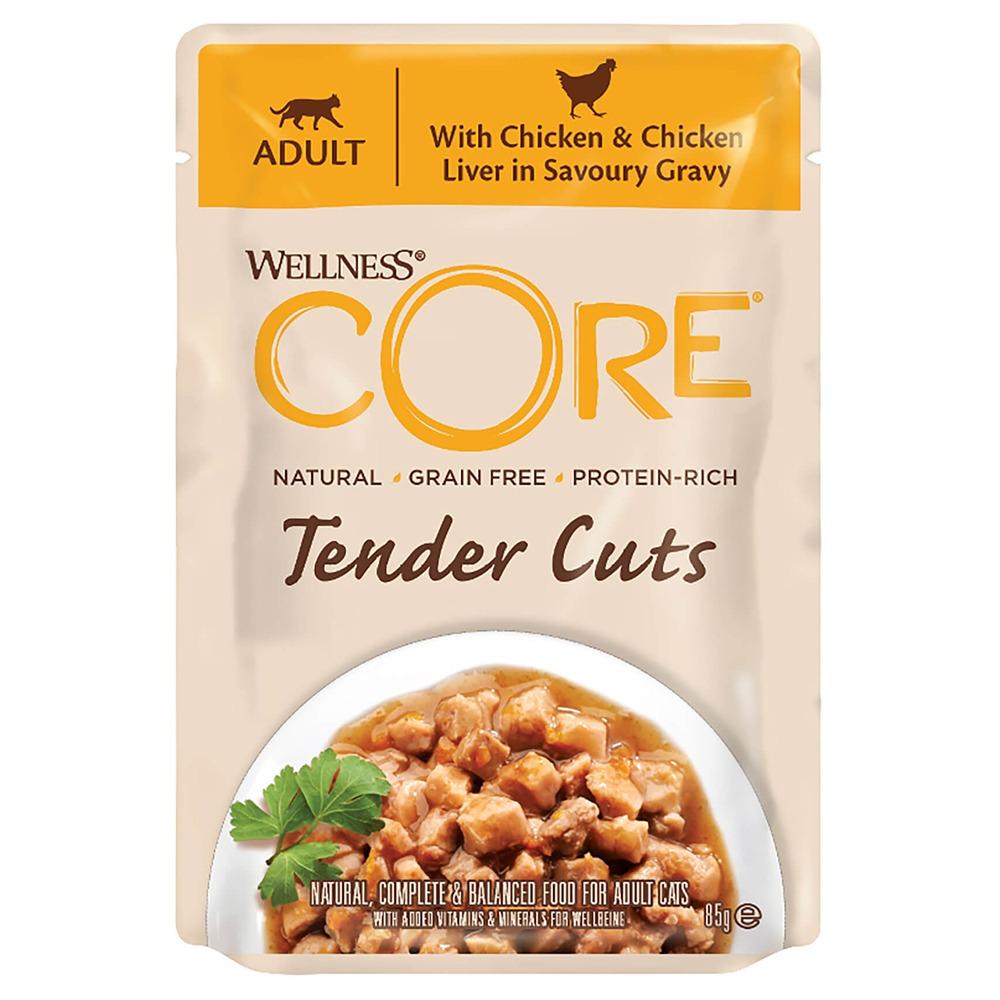 Wellness Core Tender Cuts With Chicken and Chicken Liver in Savoury Gravy Wet Cat Food 85g