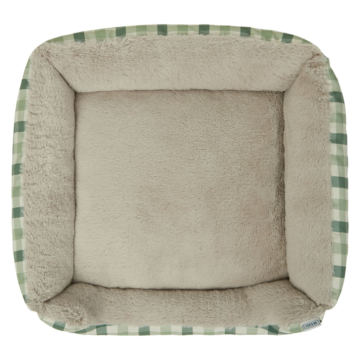 Lexi & Me Bolster Bed Sage Gingham