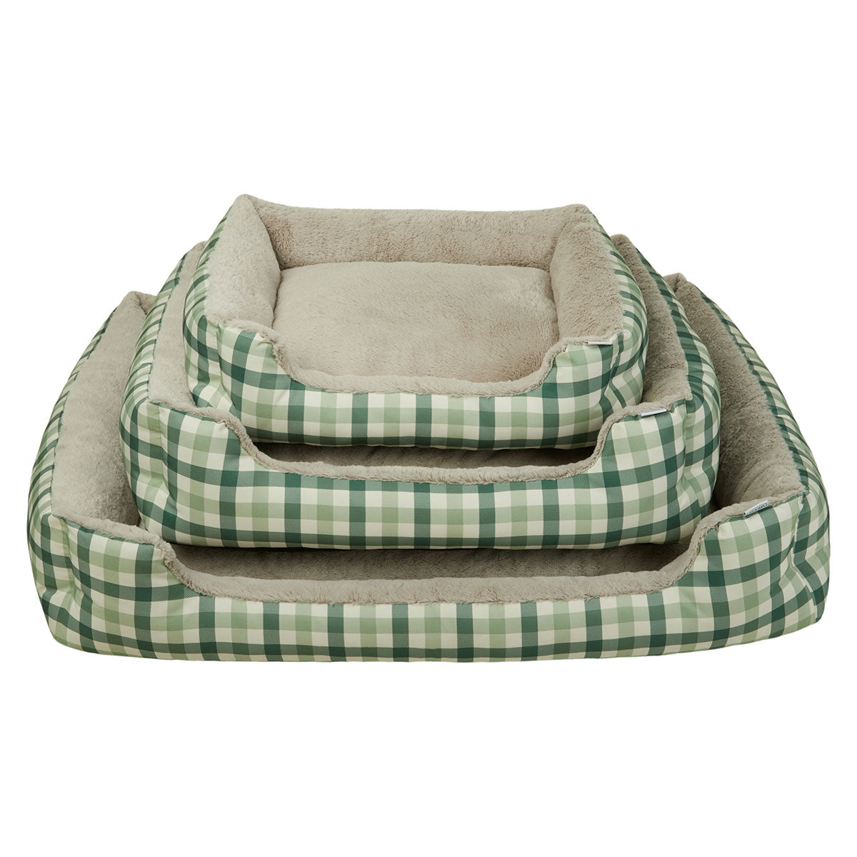 Lexi & Me Bolster Bed Sage Gingham