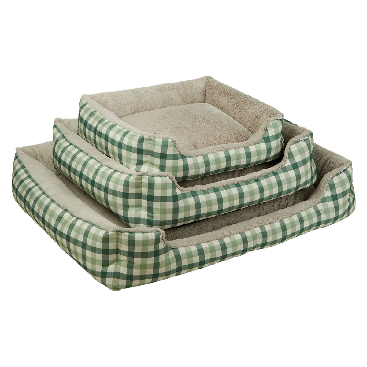 Lexi & Me Bolster Bed Sage Gingham