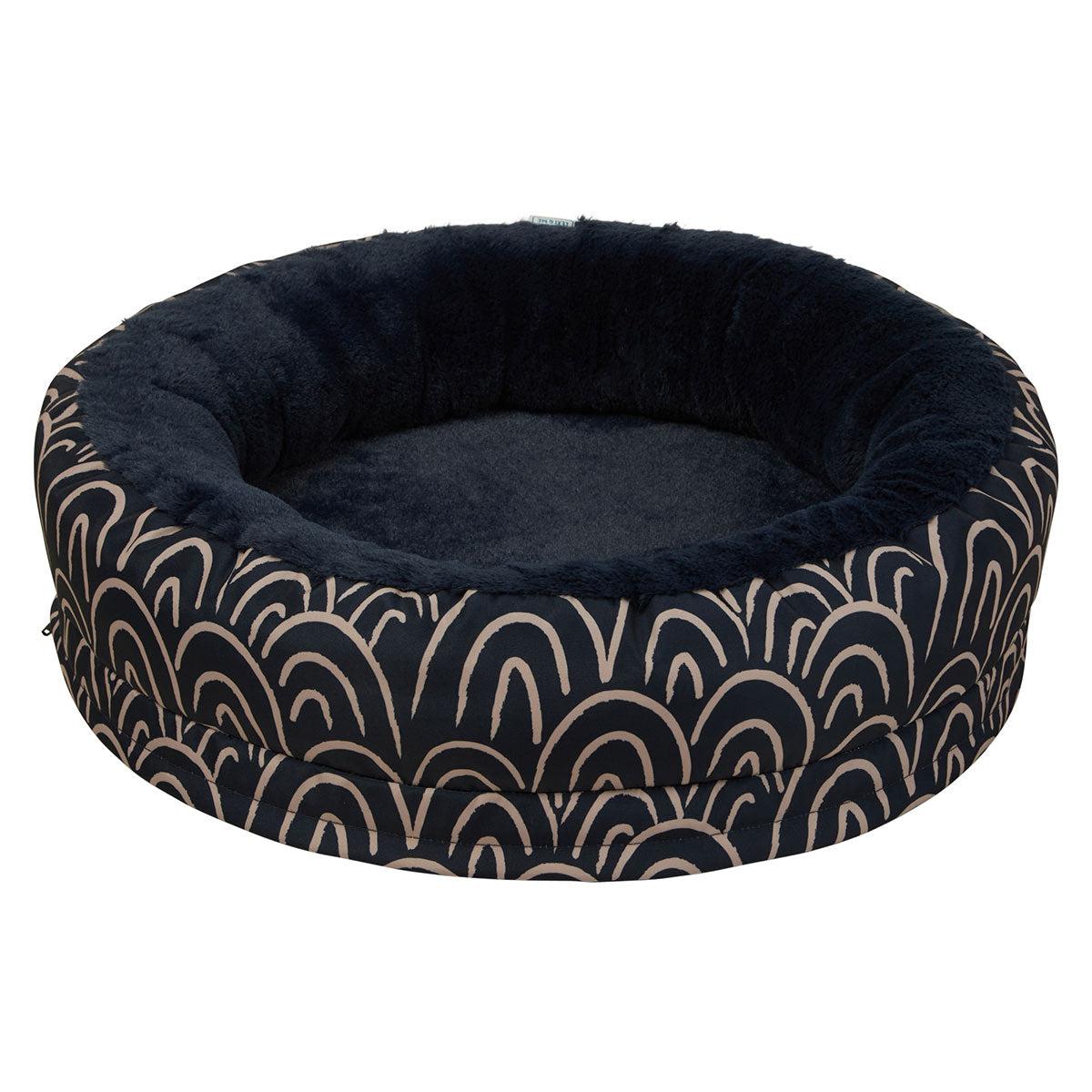 Lexi & Me Round Bolster Bed French Navy Rainbow