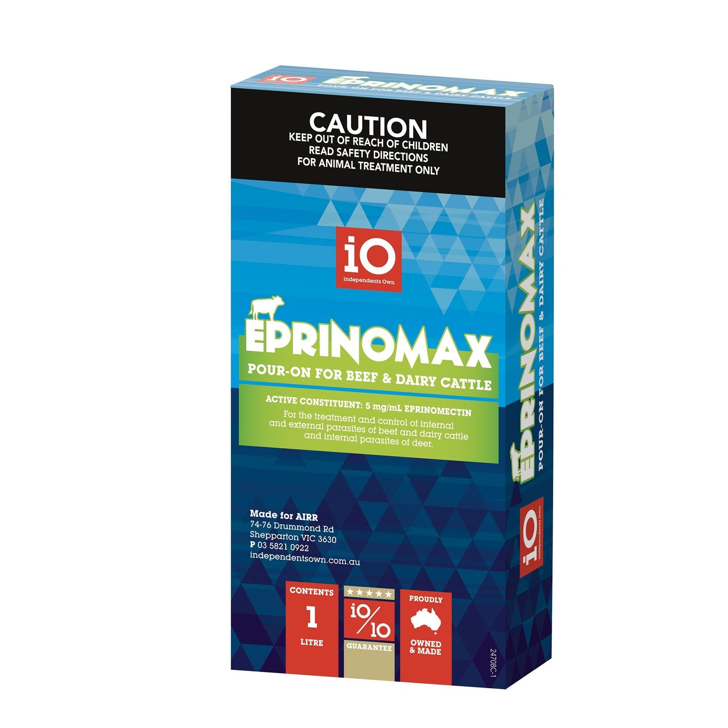 iO Eprinomax Pour On Broad Spectrum Parasite Livestock Treatment