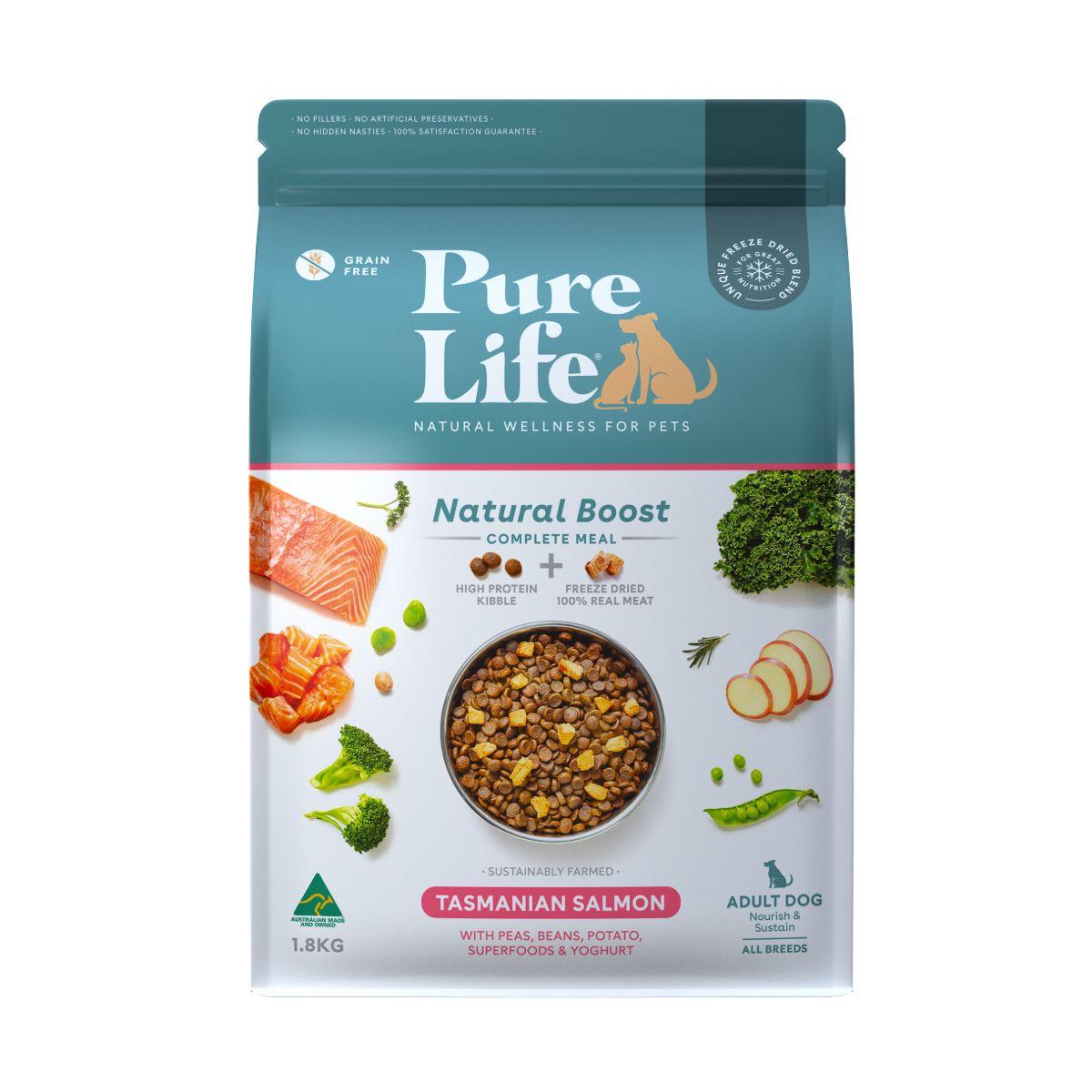 Pure Life Natural Boost Adult Salmon Freeze Dried Dog Food