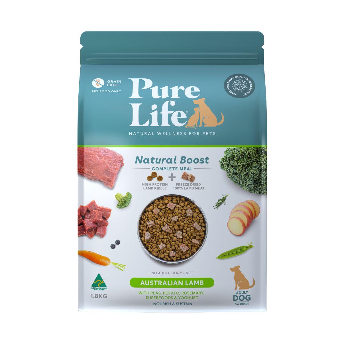 Pure Life Natural Boost Adult Lamb Freeze Dried Dog Food