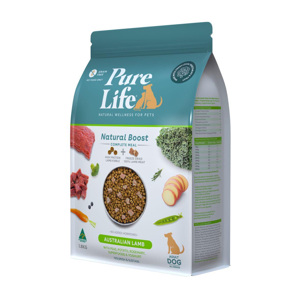 Pure Life Natural Boost Adult Lamb Freeze Dried Dog Food