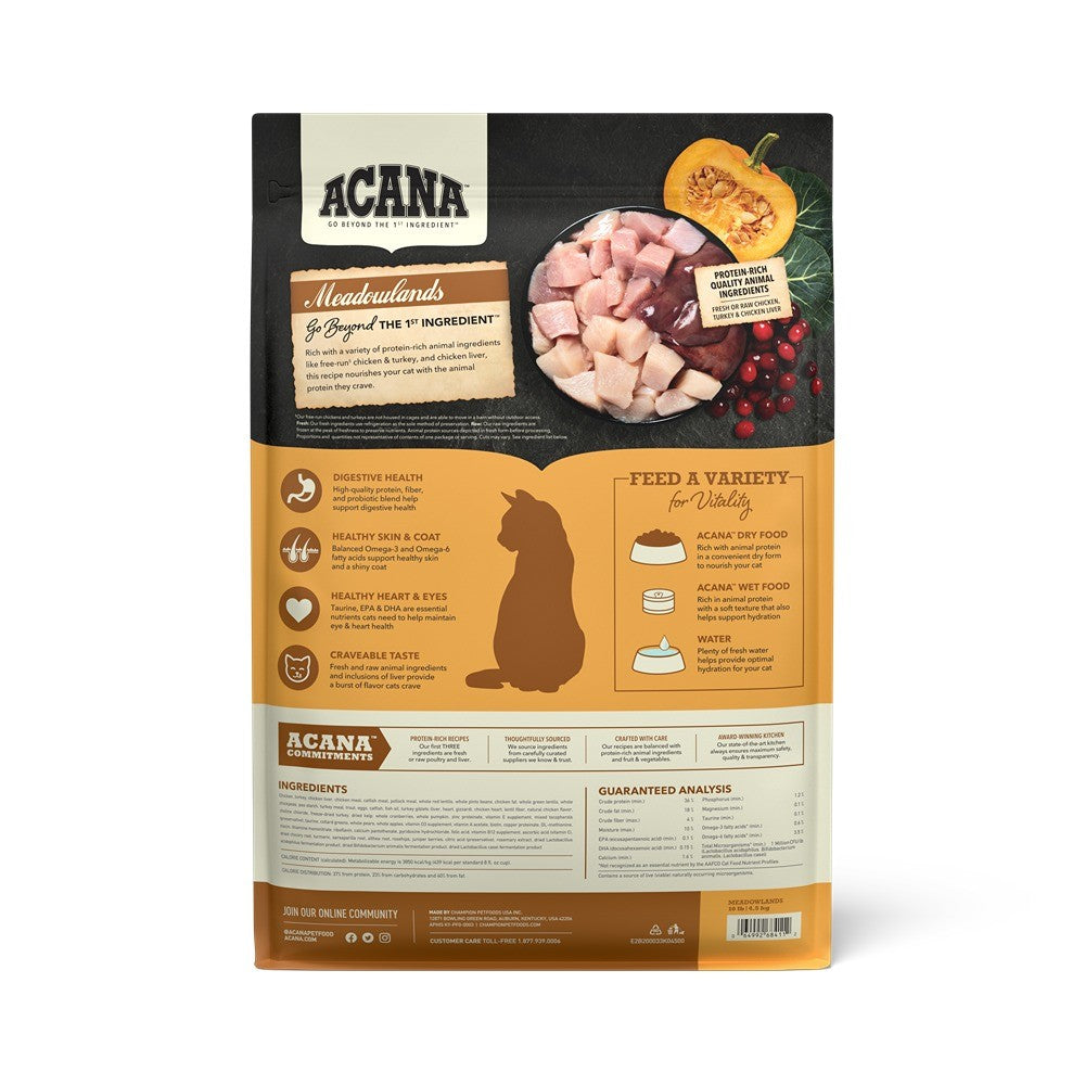 Acana Meadowlands Dry Adult Cat Food