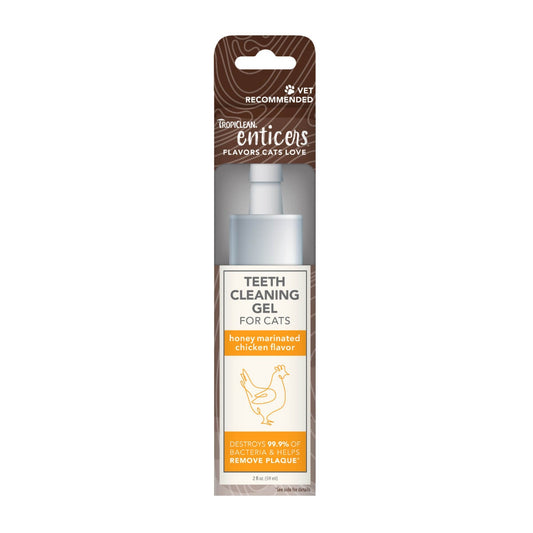 Tropiclean Enticers Honey Marinated Chicken Teeth Cleaning Cat Gel