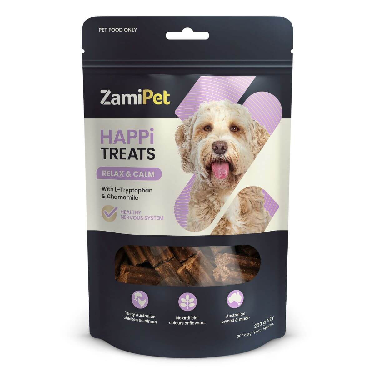 ZamiPet HappiTreats Relax & Calm Dog Treats 200G