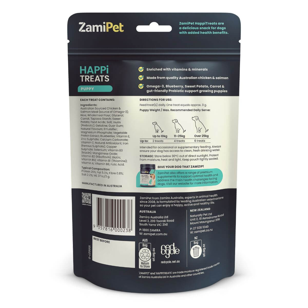 ZamiPet HappiTreats Puppy Dog Treats 200G