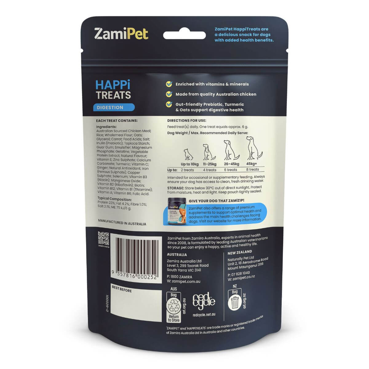 ZamiPet HappiTreats Digestion Dog Treats 200G