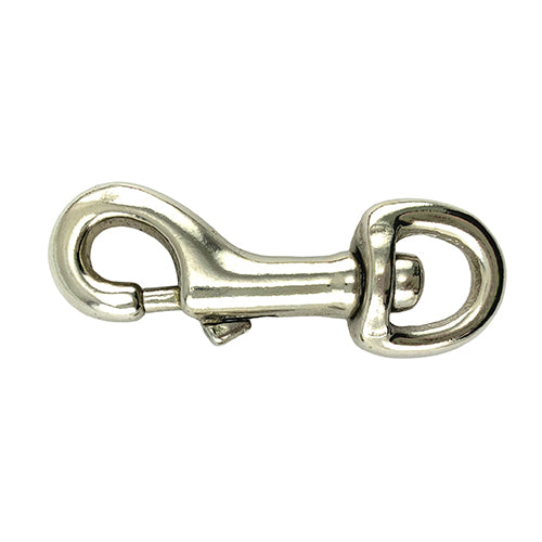 Bainbridge Round Swivel Eye Snaphook - Nickel Plated