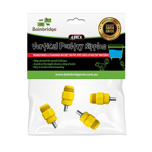 Bainbridge Poultry Dropper Nipples - 4 Pack