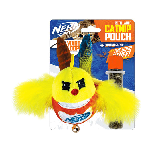 Nerf Plush Bird With Catnip Pouch And Bell 3.5in Cat Toy