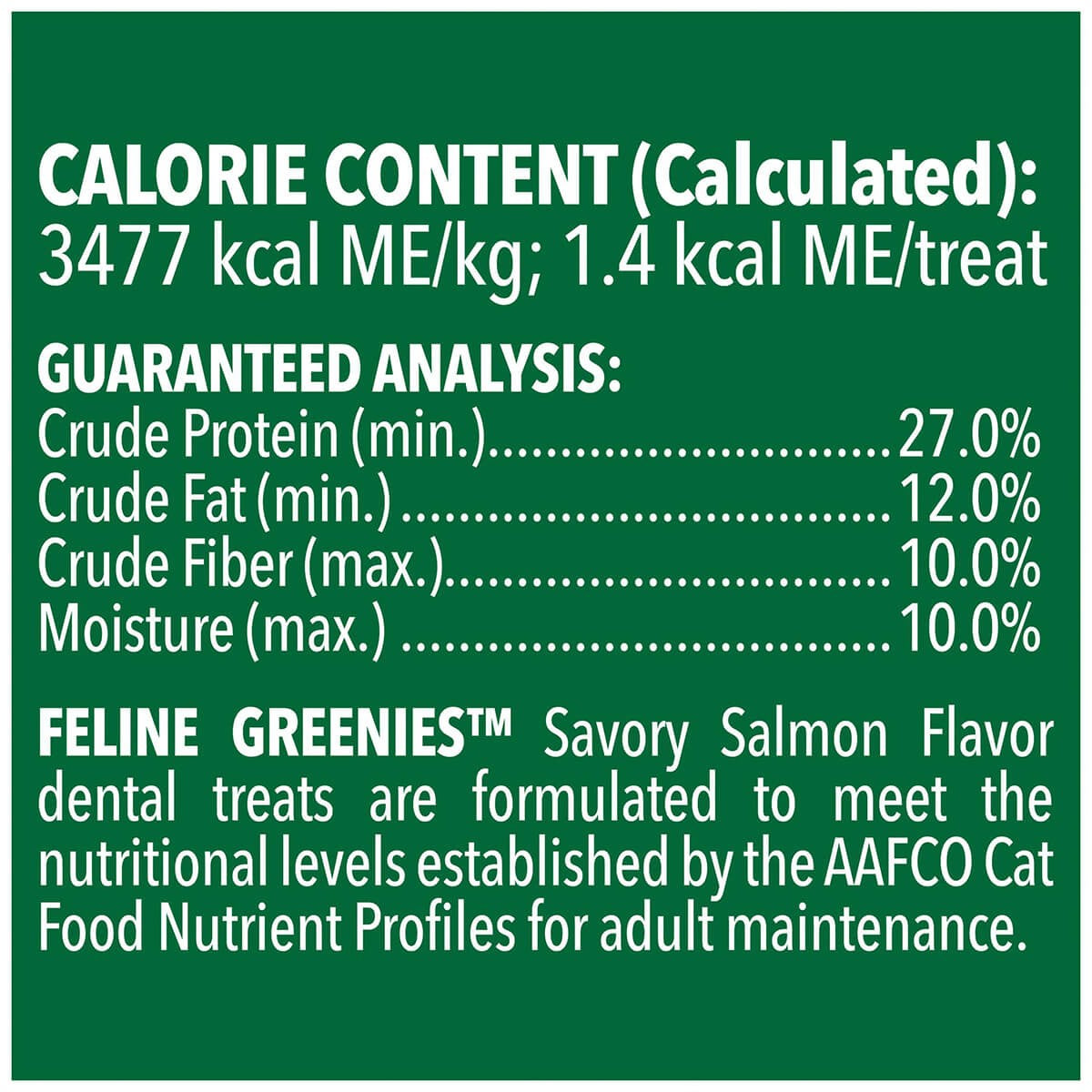 Greenies Savory Salmon Feline Dental Cat Treats