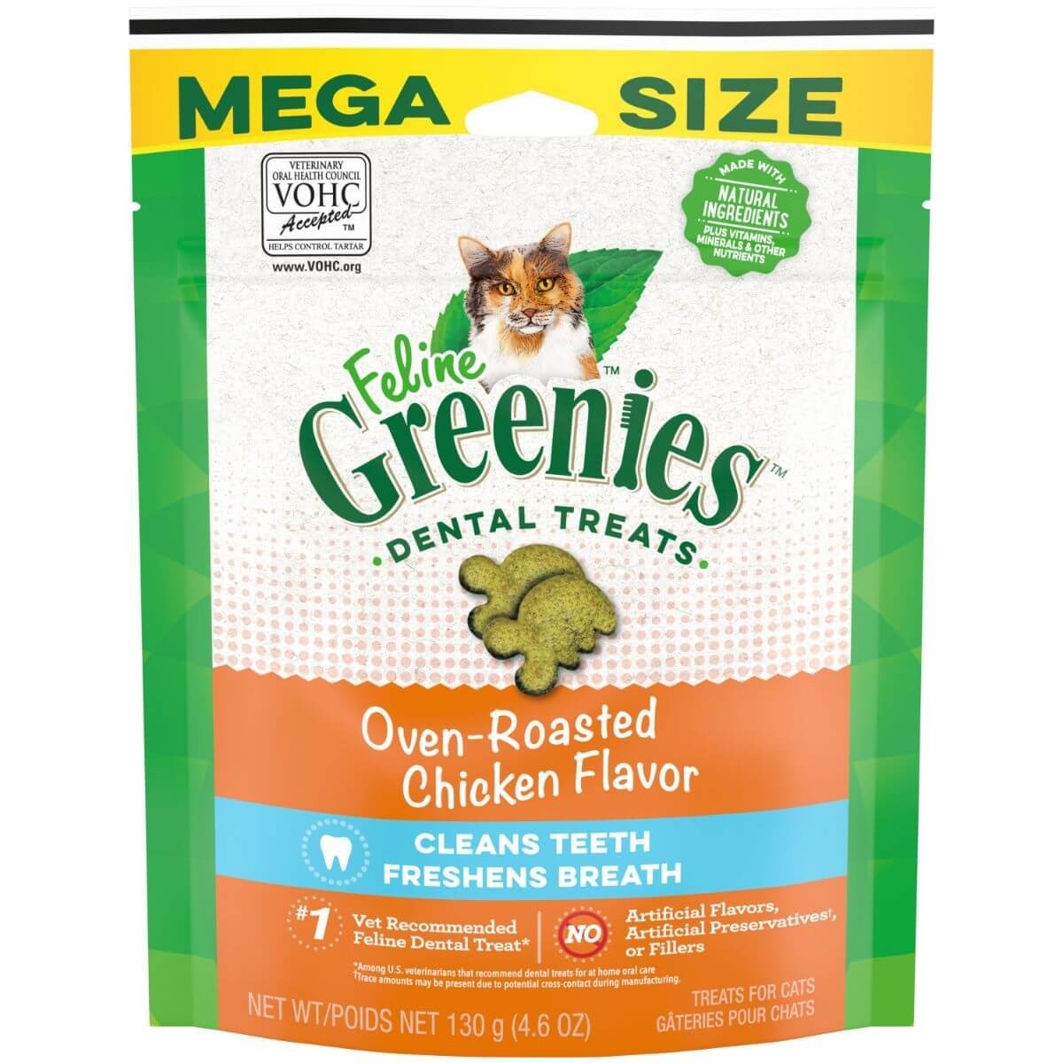 Greenies Oven Roasted Chicken Feline Dental Cat Treats