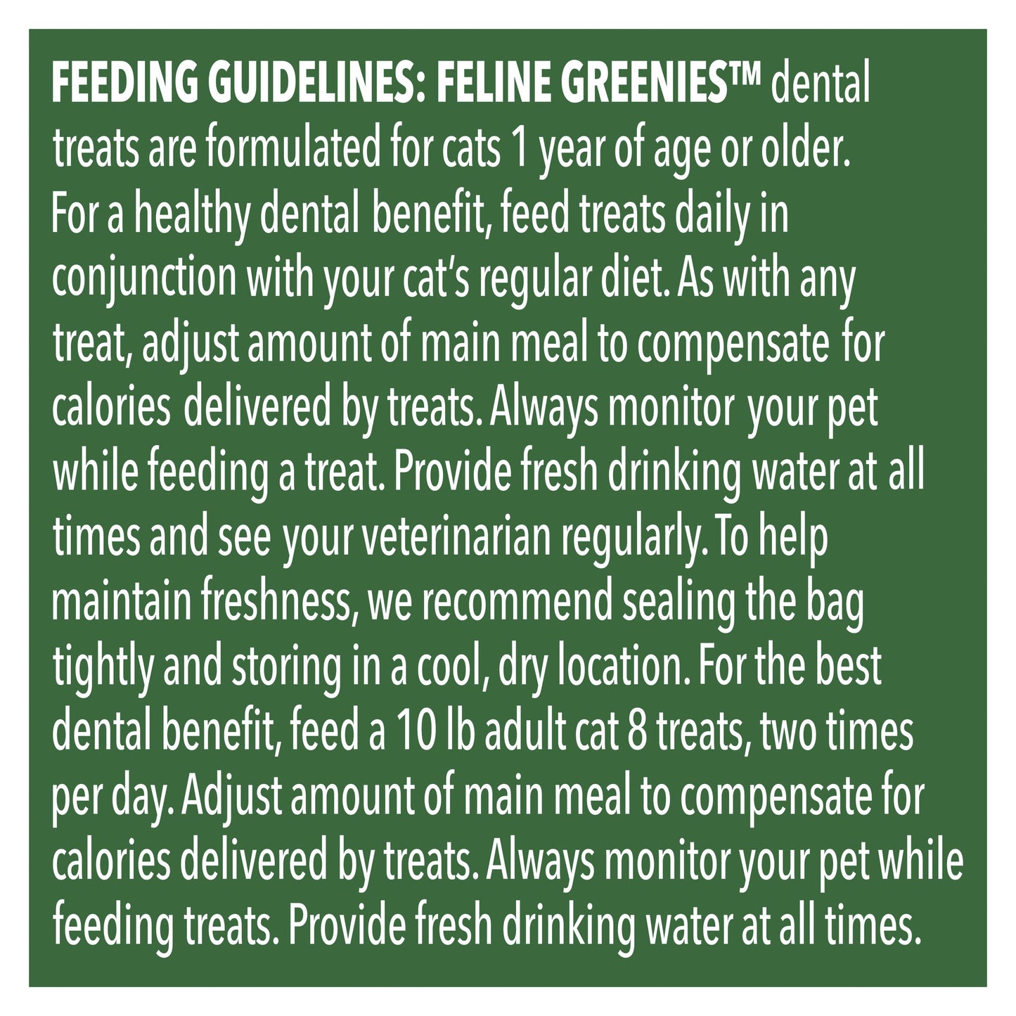 Greenies Oven Roasted Chicken Feline Dental Cat Treats