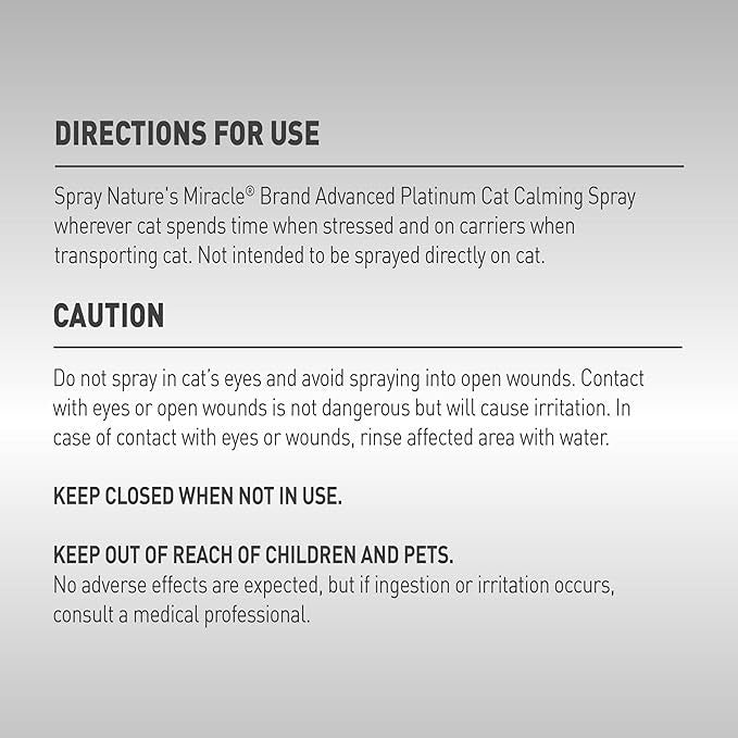 Nature's Miracle Advance Platinum Cat Calming Spray