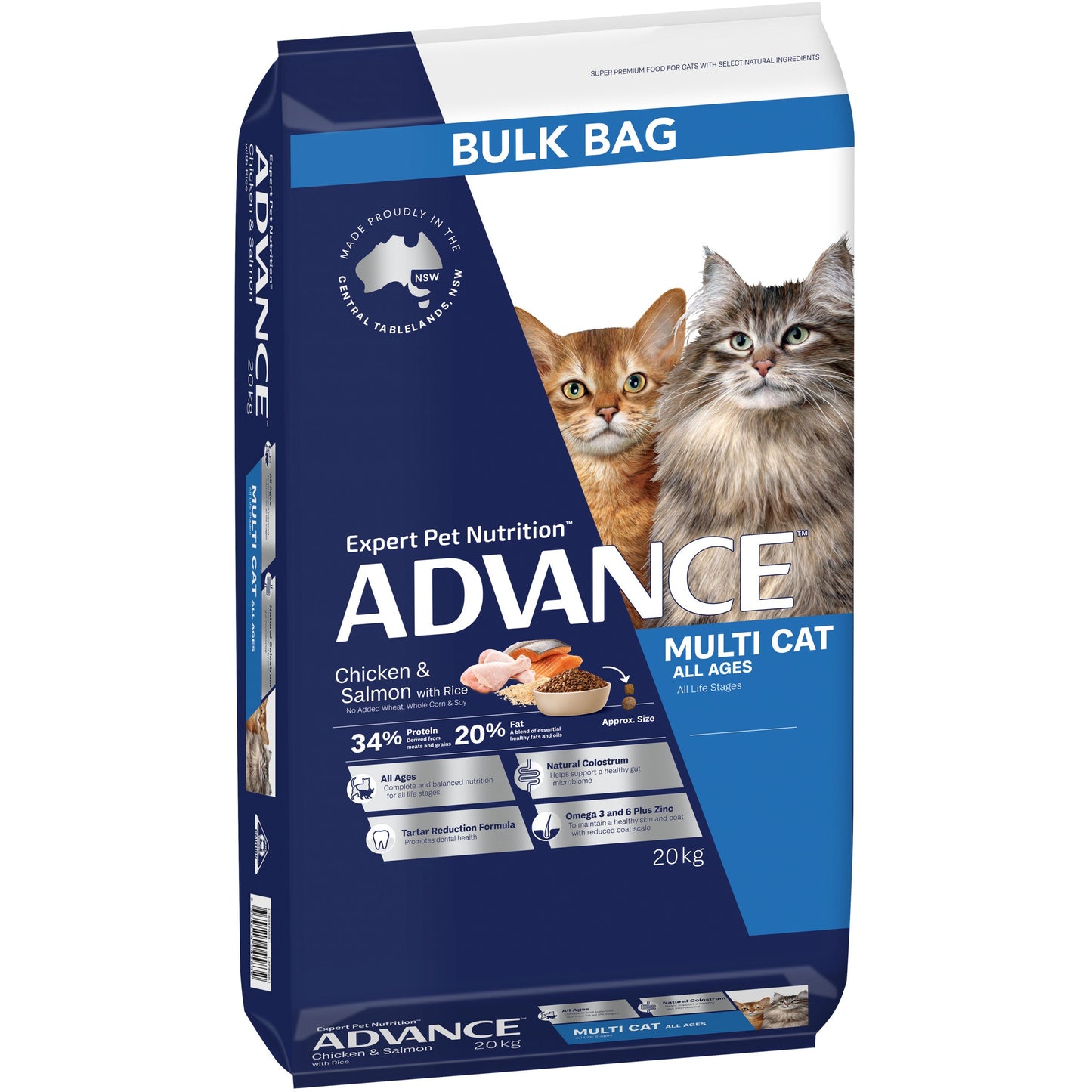 Advance Multi Cat Adult Chicken & Salmon Dry Cat Food
